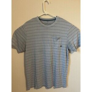 Free Fly Shirt Mens Large Blue Performance Stretch Bamboo Pocket Hike Climb